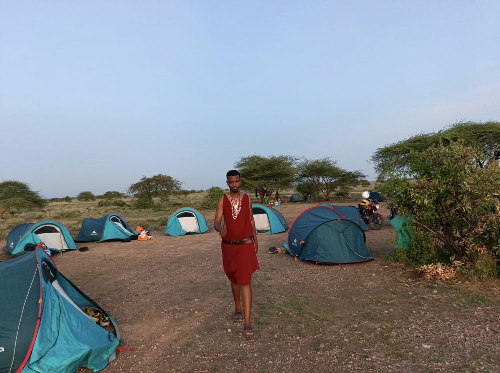 Stephen Mako, founder of Osiligi Motor Safari, at camp in Shompole